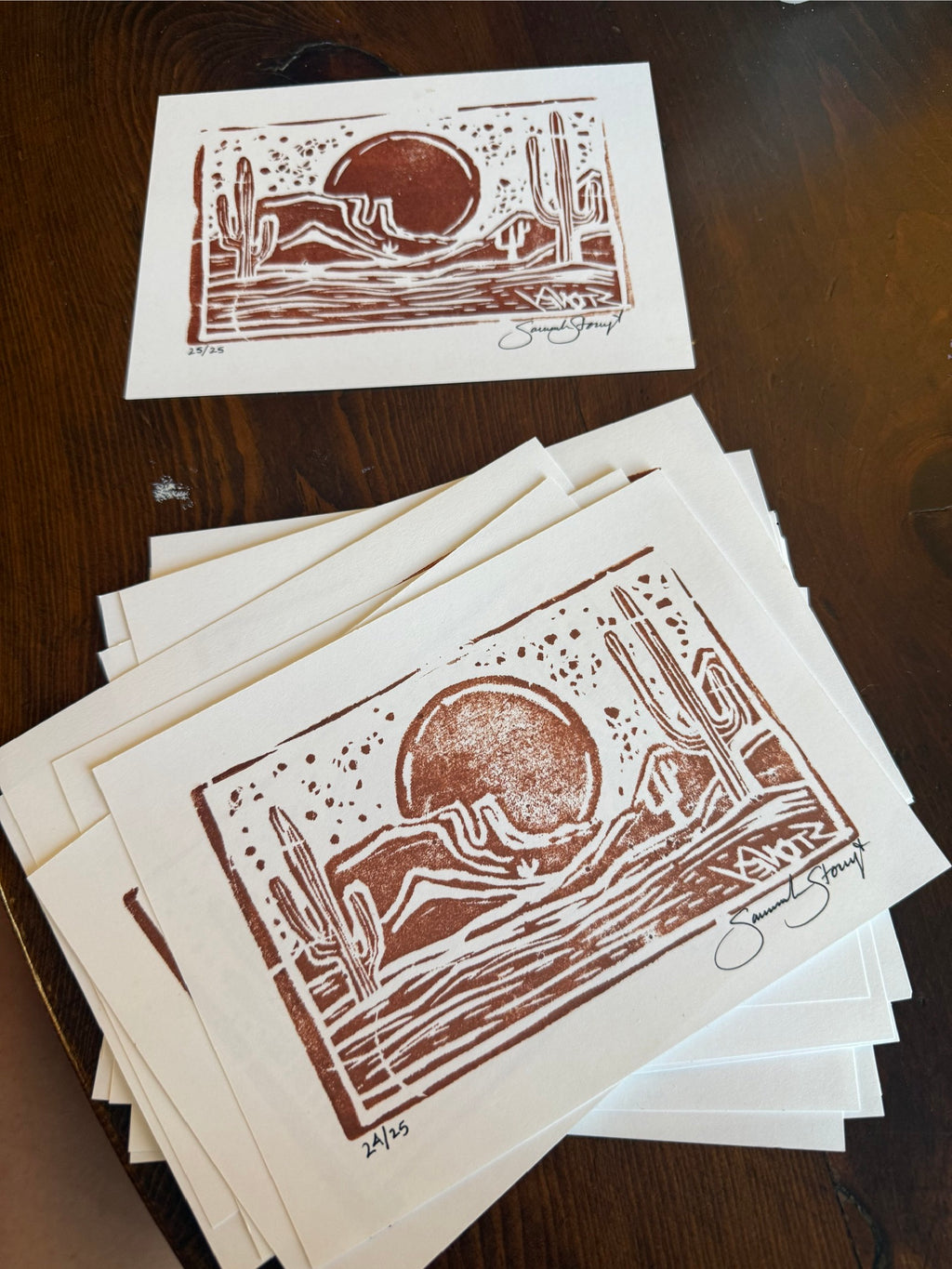 Hand- Sculpted Art Prints- Original Studio Stoney Design